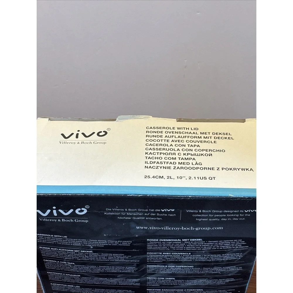 Villeroy & Boch Round White Casserole Dish With Lid New In Box Vivo Oven